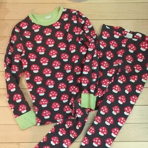 Maxomorra Kids Organic Mushroom Print Pajama Set - 10 Years